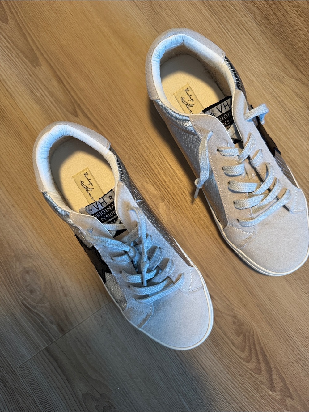 White Suede Lace-Up Women's Sneakers - Casual Flats